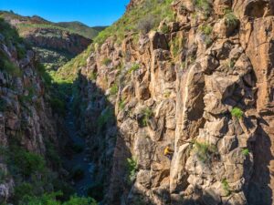 Trad climbing